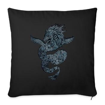 Quetzalcoatl Aztecs Feathered Snake Maya Inca - Sofa pillowcase 17,3'' x 17,3'' (45 x 45 cm) - black - Front
