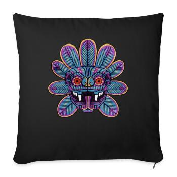 Quetzalcoatl Aztecs Feathered Snake Maya Inca - Sofa pillowcase 17,3'' x 17,3'' (45 x 45 cm) - black - Front