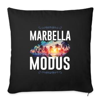 Marbella Mode - Sofa pillowcase 17,3'' x 17,3'' (45 x 45 cm) - black - Front