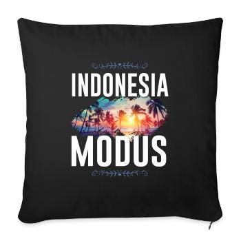 Indonesia Mode - Sofa pillowcase 17,3'' x 17,3'' (45 x 45 cm) - black - Front