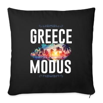 Greece Mode - Sofa pillowcase 17,3'' x 17,3'' (45 x 45 cm) - black - Front
