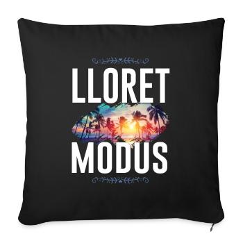Lloret de Mar mode - Sofa pillowcase 17,3'' x 17,3'' (45 x 45 cm) - black - Front