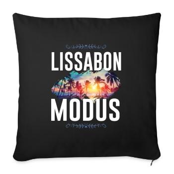 Lisbon Mode - Sofa pillowcase 17,3'' x 17,3'' (45 x 45 cm) - black - Front