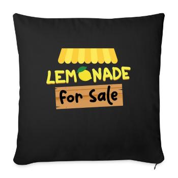 Lemonade For Sale Limonade - Sofa pillowcase 17,3'' x 17,3'' (45 x 45 cm) - black - Front