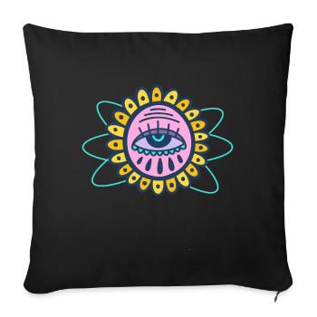 Third Eye Meditation Yoga Yogi - Sofa pillowcase 17,3'' x 17,3'' (45 x 45 cm) - black - Front
