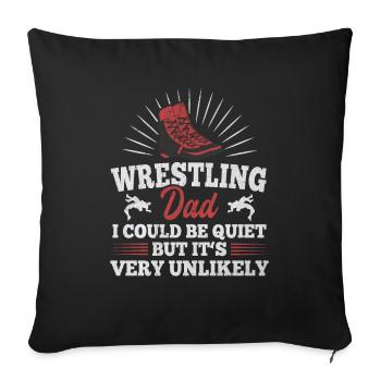Wrestling Dad - Sofa pillowcase 17,3'' x 17,3'' (45 x 45 cm) - black - Front