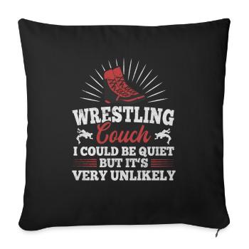 Wrestling Couch - Sofa pillowcase 17,3'' x 17,3'' (45 x 45 cm) - black - Front