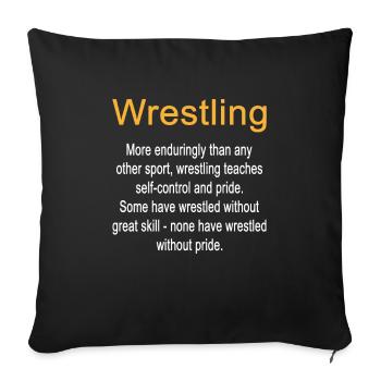 Wrestling Definition Selbstbeherrschung Trainer - Sofakissenbezug 45 x 45 cm - Schwarz - Vorne