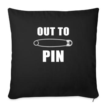 Out To Pin Wrestling Pun Pinfall Knockout - Housse de coussin décorative 45 x 45 cm - noir - Devant