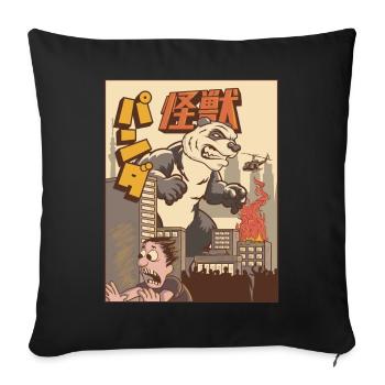 Kaiju Panda Japanese Monster Gift - Sofa pillowcase 17,3'' x 17,3'' (45 x 45 cm) - black - Front