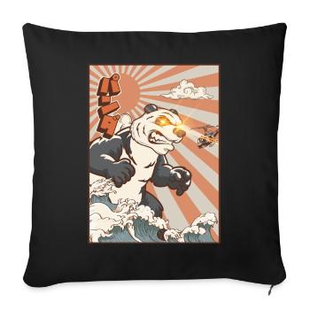 Kaiju Panda Japanese Monster Gift - Sofa pillowcase 17,3'' x 17,3'' (45 x 45 cm) - black - Front