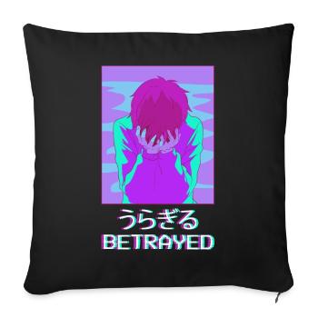 Emo Anime Young Vaporwave Aesthetic Betrayed Ge - Sofa pillowcase 17,3'' x 17,3'' (45 x 45 cm) - black - Front