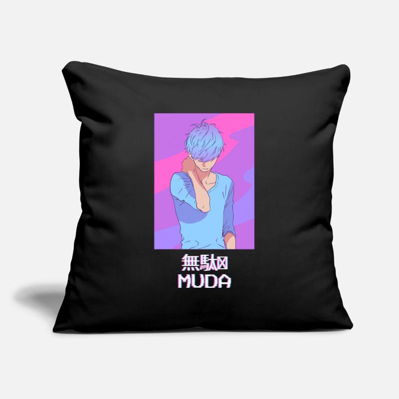Emo Anime Young Vaporwave Esthétique Muda Geschen Housse de coussin décorative 45 x 45 cm