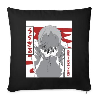 Emo Anime Young Vaporwave Esthétique Trahie Ge - Housse de coussin décorative 45 x 45 cm - noir - Devant