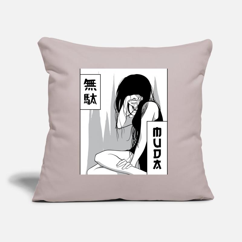 Emo Anime Mädchen Goth Vaporwave Ästhetische Muda Sofakissenbezug 45 x 45 cm