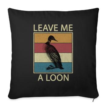 Leave Me A Loon Vintage Vogelbeobachtung Common - Sofakissenbezug 45 x 45 cm - Schwarz - Vorne