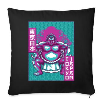Sumo Wrestler Sumo Wrestling Tokyo Japan Gift - Sofa pillowcase 17,3'' x 17,3'' (45 x 45 cm) - black - Front