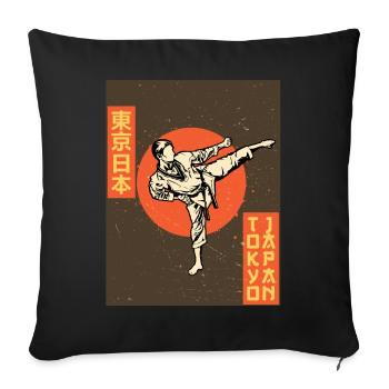 Karate Martial Arts Tokyo Japan Poster Gift - Sofa pillowcase 17,3'' x 17,3'' (45 x 45 cm) - black - Front
