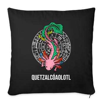 Quetzalcoatl Axolotl Old Aztec Serpent Maya - Sofa pillowcase 17,3'' x 17,3'' (45 x 45 cm) - black - Front