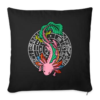 Quetzalcoatl Axolotl Alte aztekische Schlange Maya - Sofakissenbezug 45 x 45 cm - Schwarz - Vorne