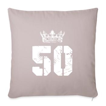 Couronne de 50 numéros - Housse de coussin décorative 45 x 45 cm - taupe clair - Devant