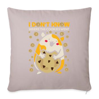 Hamster Cookies Cookies Cookies Hamster Cheeks Snacks - Housse de coussin décorative 45 x 45 cm - taupe clair - Devant