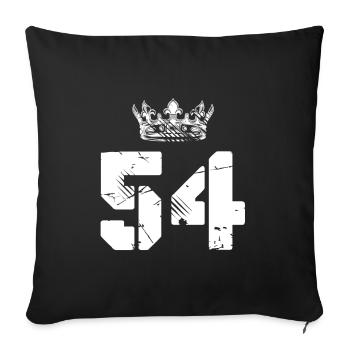 54 Couronne de numéros - Housse de coussin décorative 45 x 45 cm - noir - Devant