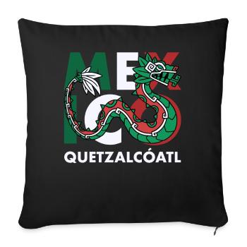 Quetzalcoatl Aztecs Maya Inca Toltec Cadeau - Housse de coussin décorative 45 x 45 cm - noir - Devant