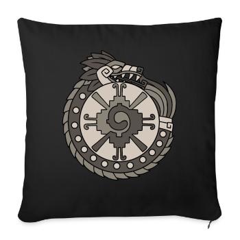 Quetzalcoatl Ouroboros Azteken Alte Maya Inka Gesc - Sofakissenbezug 45 x 45 cm - Schwarz - Vorne