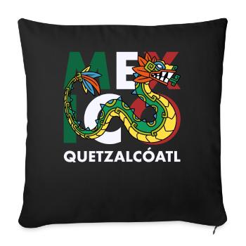 Quetzalcoatl Aztecs Maya Inca Toltec Gift - Sofa pillowcase 17,3'' x 17,3'' (45 x 45 cm) - black - Front