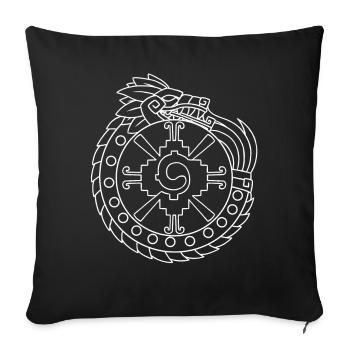 Quetzalcoatl Ouroboros Aztecs Ancient Maya Inca Gesc - Sofa pillowcase 17,3'' x 17,3'' (45 x 45 cm) - black - Front