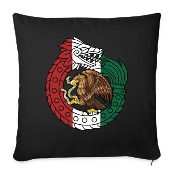 Quetzalcoatl Ouroboros Aztec Serpent Maya Ge - Sofa pillowcase 17,3'' x 17,3'' (45 x 45 cm) - black - Front