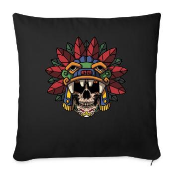 Quetzalcoatl Aztec Gothic Skull Goth Maya Inca G - Housse de coussin décorative 45 x 45 cm - noir - Devant