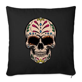 Quetzalcoatl Aztec Gothic Schädel Goth Maya Inka G - Sofakissenbezug 45 x 45 cm - Schwarz - Vorne
