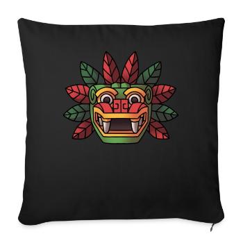 Quetzalcoatl Aztecs Feathered Snake Maya Inca - Sofa pillowcase 17,3'' x 17,3'' (45 x 45 cm) - black - Front