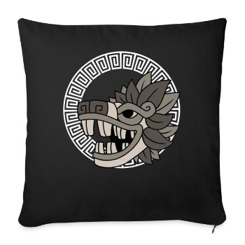 Quetzalcoatl Aztec Stem Pattern Gift - Sofa pillowcase 17,3'' x 17,3'' (45 x 45 cm) - black - Front