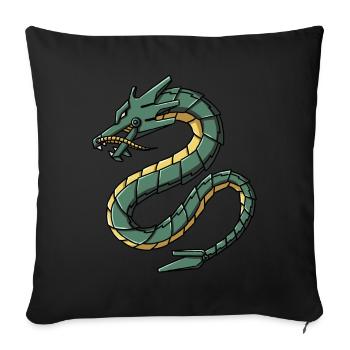 Cyborg Dragon Japonais Cyber Punk Cyber Esthétique - Housse de coussin décorative 45 x 45 cm - noir - Devant