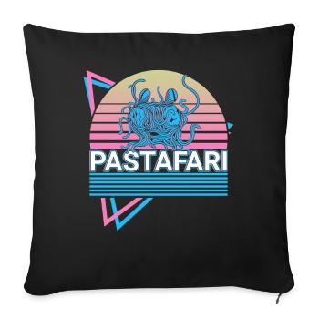 Pastafari Flying Spaghetti Monster FSM Atheist Ges - Sofa pillowcase 17,3'' x 17,3'' (45 x 45 cm) - black - Front
