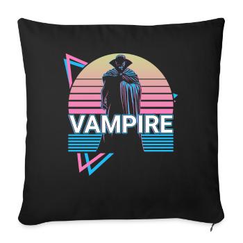 Vampir Halloween Blutsauger Retro Geschenk - Sofakissenbezug 45 x 45 cm - Schwarz - Vorne