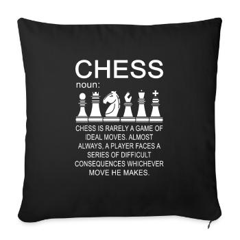 Schach Definition Schachspieler Zug Konsequenzen - Sofakissenbezug 45 x 45 cm - Schwarz - Vorne