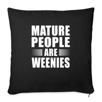 Les adultes sont sarcasme sarcastiques - Housse de coussin décorative 45 x 45 cm - noir - Devant