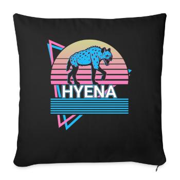 Hyena Retro Cadeau - Housse de coussin décorative 45 x 45 cm - noir - Devant