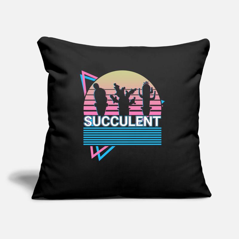 Sukkulentes Retro-Geschenk Sofakissenbezug 45 x 45 cm