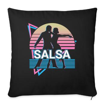 Salsa Dancing Salsa Dancer Retro Gift - Sofa pillowcase 17,3'' x 17,3'' (45 x 45 cm) - black - Front