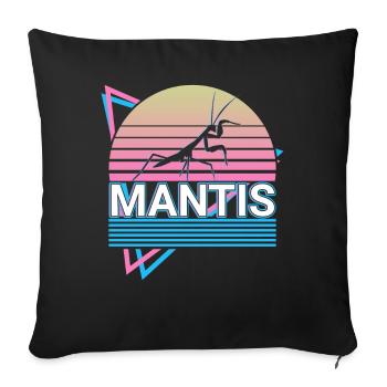 Praying Mantis Praying Mantis Retro Gift - Sofa pillowcase 17,3'' x 17,3'' (45 x 45 cm) - black - Front