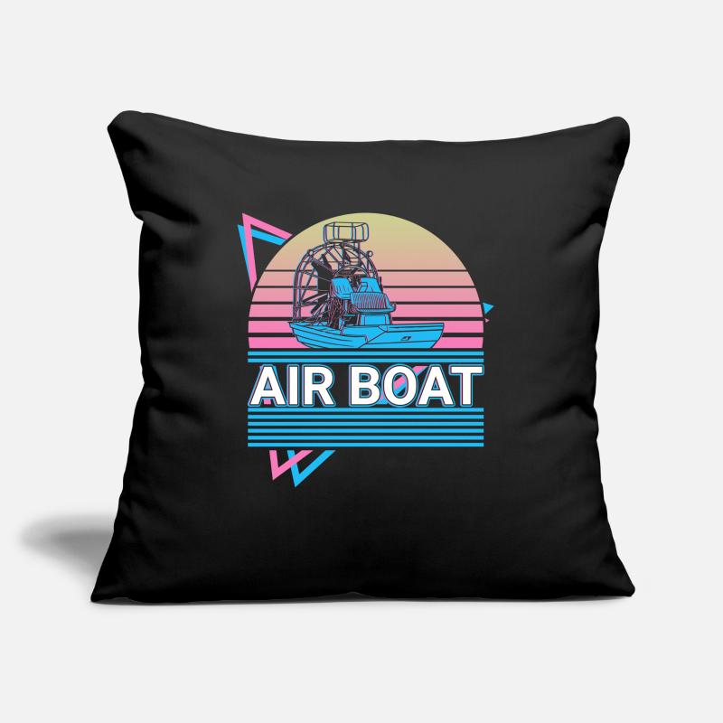 Luftboot Luftbootfahren Fanboot Retro Geschenk Sofakissenbezug 45 x 45 cm