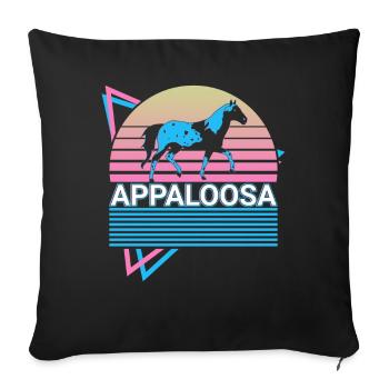 Appaloosa Horse Retro Gift - Sofa pillowcase 17,3'' x 17,3'' (45 x 45 cm) - black - Front