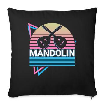 Mandolin Guitar Retro Gift - Sofa pillowcase 17,3'' x 17,3'' (45 x 45 cm) - black - Front
