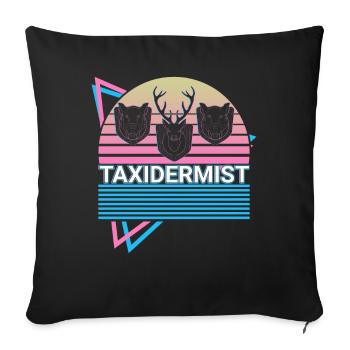 Taxidermist Taxidermy Retro Gift - Sofa pillowcase 17,3'' x 17,3'' (45 x 45 cm) - black - Front