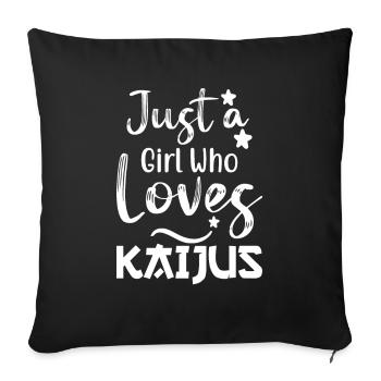 Funny Kaiju Japanese Monster Gift - Sofa pillowcase 17,3'' x 17,3'' (45 x 45 cm) - black - Front